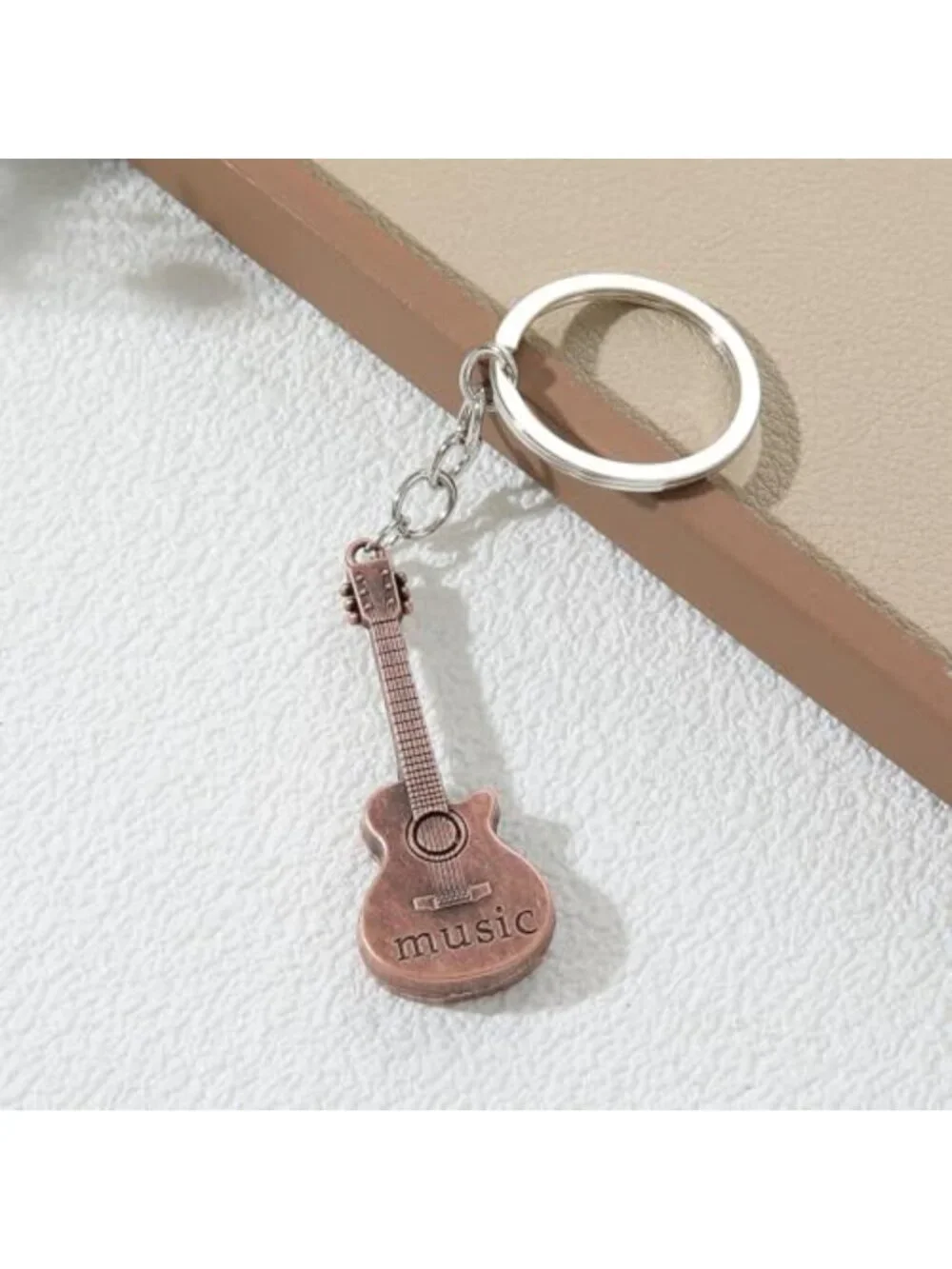 20PCS Guitar Keychain Set | Music Lover Gifts | Metal Guitar Charms & Key Rings